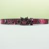 Rhinestone Tiger Claw Buckle Belt - Y2K Punk Rivet Women's Snake Skin Belt