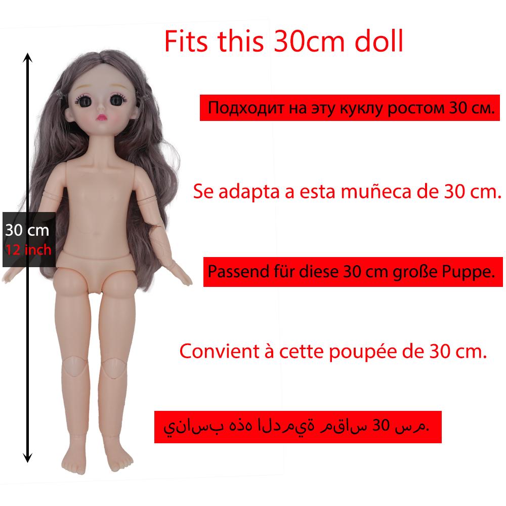 Kleidung für Puppen 30cm mit Hut für 1/6 12 Zoll BJD Puppenkleidung Schuluniform Damenkleid Cosplay Mädchen Sommer Shorts Röcke