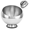 Buffet Sauce Bowl Seasoning Bowl Stainless Steel Hot Pot Restaurant Seasoning Container Sauce Pot with Base Silver Desktop Bowl