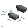 Adapter OTG Micro USB do Transferu Danych Kątowy 90 Stopni Konwerter Mini USB na USB-A Obsługa Ładowania Telefonu Tabletu Plug and Play