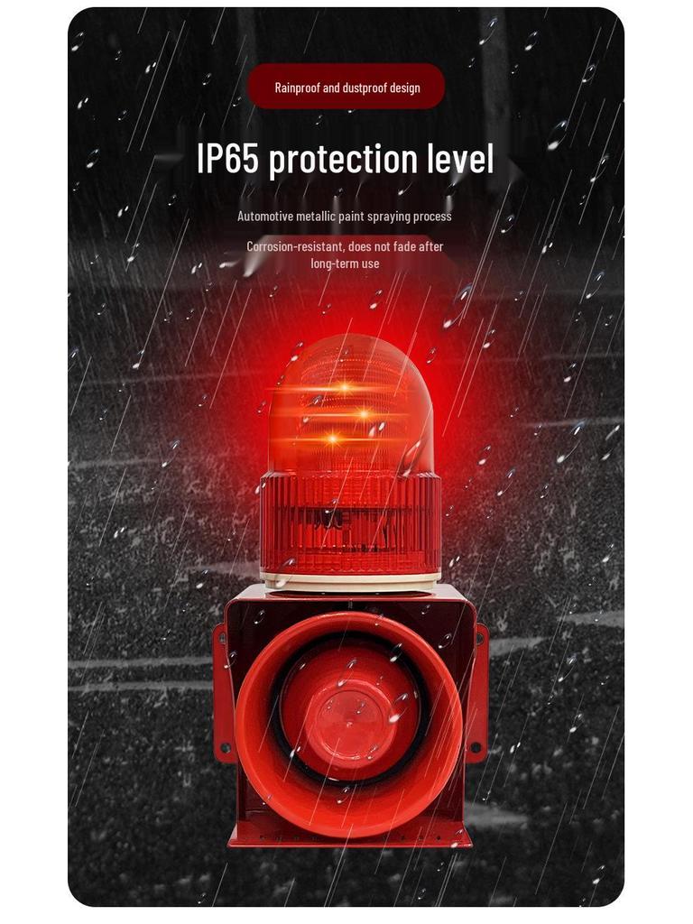 Leistungsstarker Industrie-Ton- und Lichtalarm mit drahtloser Fernbedienung für Gabelstapler (220V/24V/12V/380V)