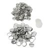 100 Sets Blank Button Badge Parts Set Round Shape Rust Prevention Easy Print Button Pin Badge Kit for Button Making Machine