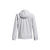 Under Armour Solid Color Logo Print Hooded Zip-Up Long Sleeve Jacket Women jackets White 1374645-100