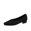 New Mid-heel Flying-woven Women's Shoes Woven Breathable Fashion Light-mouth Soft-soled Women's Single Shoes