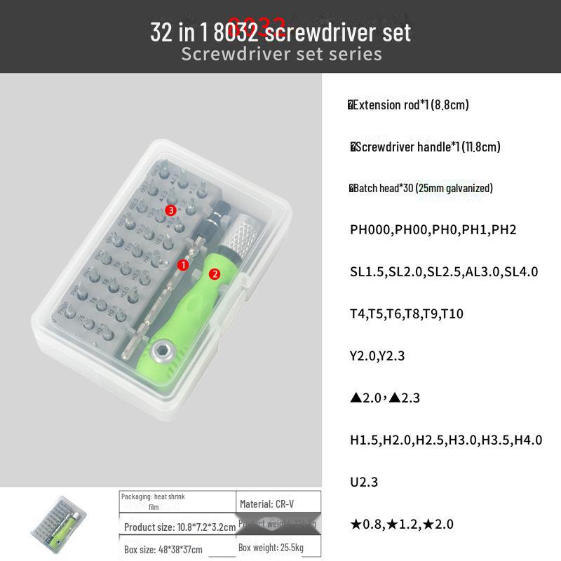 32-in-1 Multifunction Manual Screwdriver Set for Electronics Repair