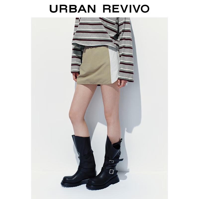 UR Women s Jersey Color Block A-Line Skirt XS