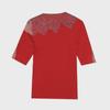 2026 Spring European Style Women's Short Sleeve T-shirt with Hot Drilling and Hollow Out Design