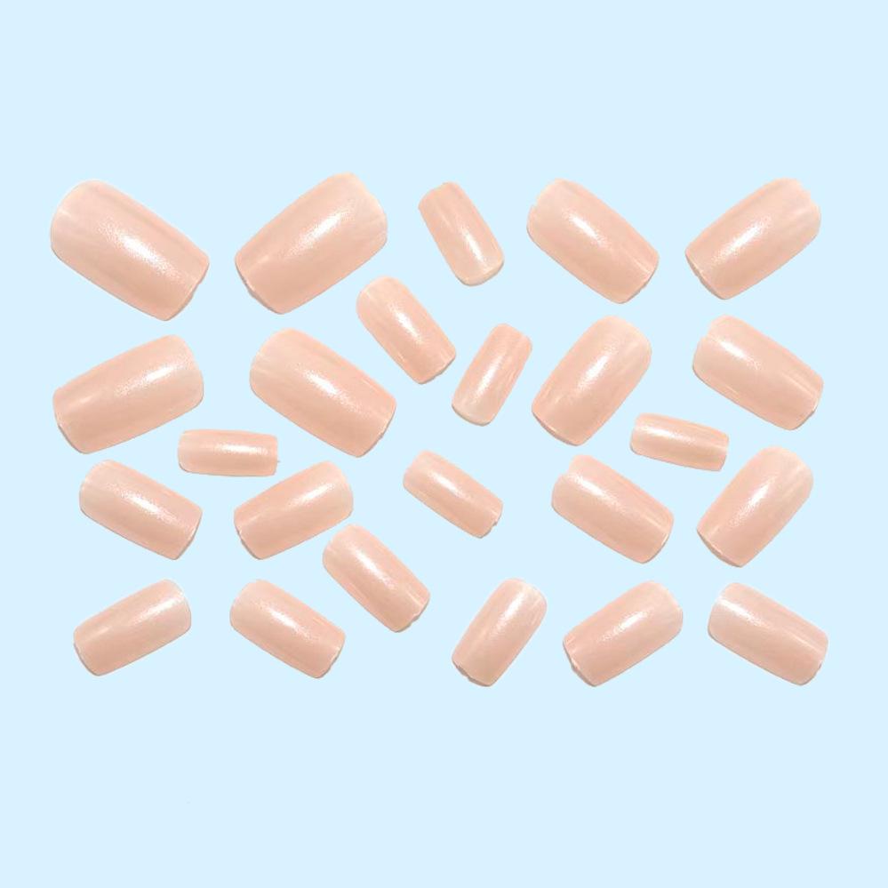 Moonlight White Detachable Fake Nails - Fashionable Nail Stickers and Wearable Tips