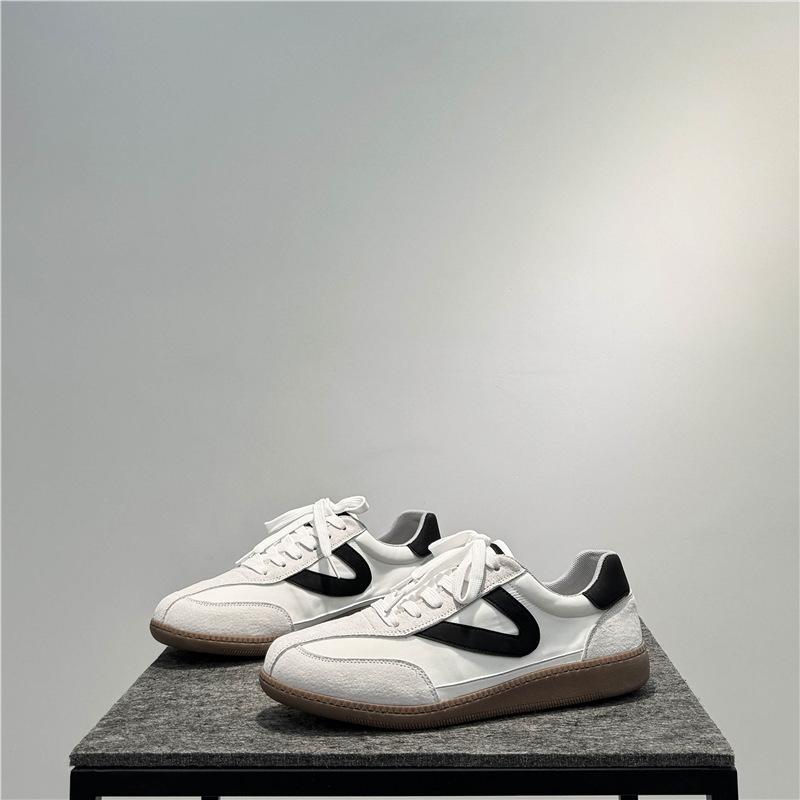 Scarpe in pelle da tavola nuove scarpe con suola morbida superficie in tessuto traspirante allacciatura scarpe basse alla moda sportive e per il tempo libero bc