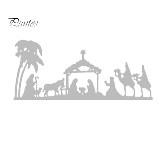 

Режущий штамп, дерево, люди, лошадь, многоразовый DIY трафарет для тиснения из углеродистой стали для поделок серебряный