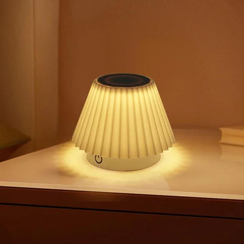 Rechargeable LED Table Light RetractableBedsides Room Night Stand Warm Reading Light Bedroom Night Lights Home Decor Desk Light