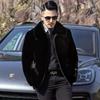 Golden Mink Velvet Hooded Faux Fur Men's Coat