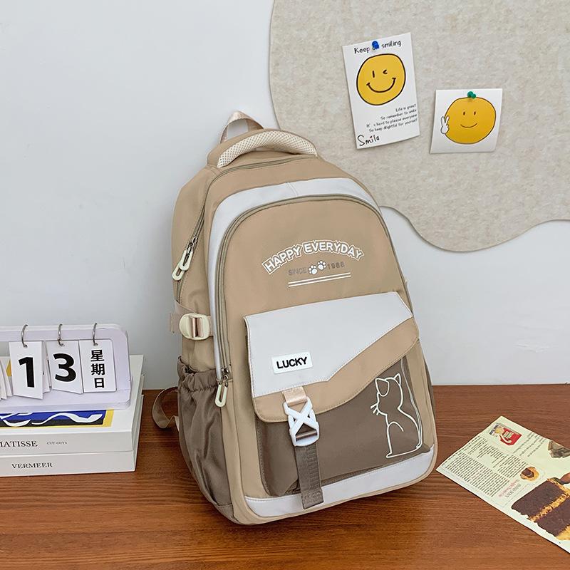 New schoolbag retro college style high school student backpack Korean version ins trendy college student couple backpack