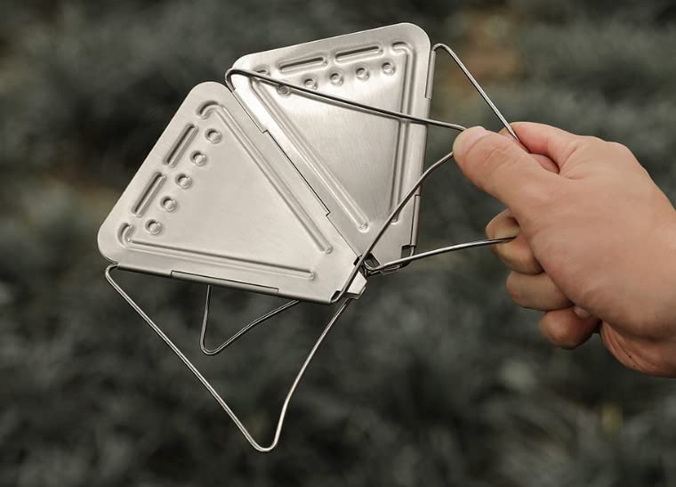 Karokkaku Faltkaffee-Tropfer, Perfekt für Outdoor-Aktivitäten, Frisches Brühen, Camping, Wandern, Kochen, Solo-Camping, Edelstahl, Tragbar