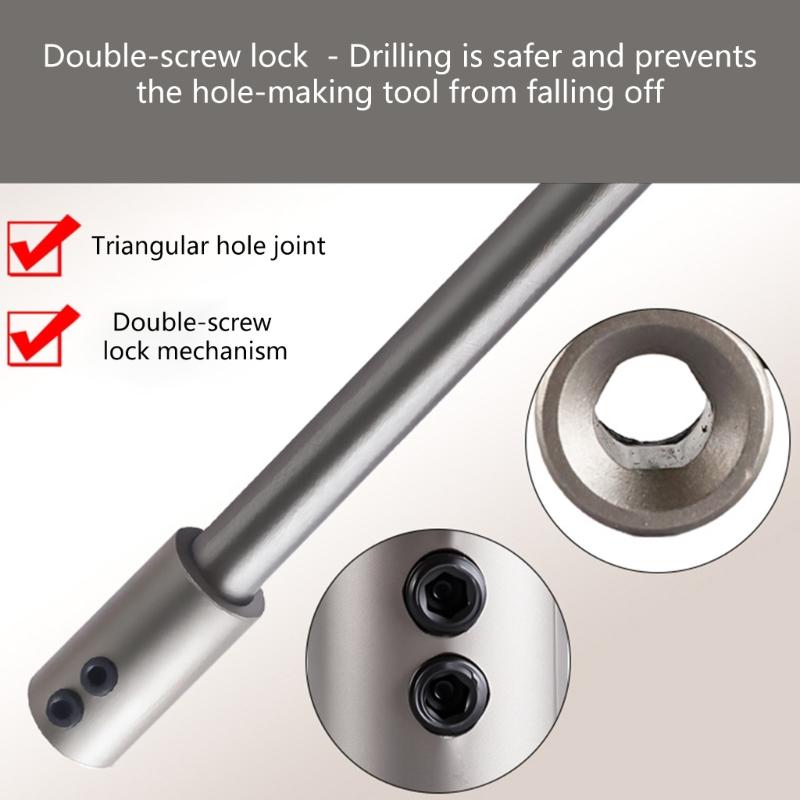 Power Tool Extension Rod Triangular Shank Fastener For Thin Sheet Metal Aluminum Cutting Extension Rod Accessories