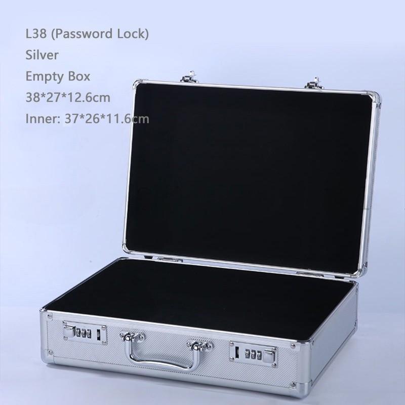 Handheld Tool Box with Lock Portable Aluminum Carry Case Password Safety Equipment Instrument Storage Travel