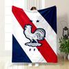 French Rooster Emblem Blanket print blanket soft and cozy perfect for the living room bed sofa or a nap,gift