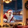 Removable Xmas Window Art Creative Santa Claus Static Cling, Glue‑Free Christmas Glass Sticker, Holiday Home Improvement Gifts Reusable Decor