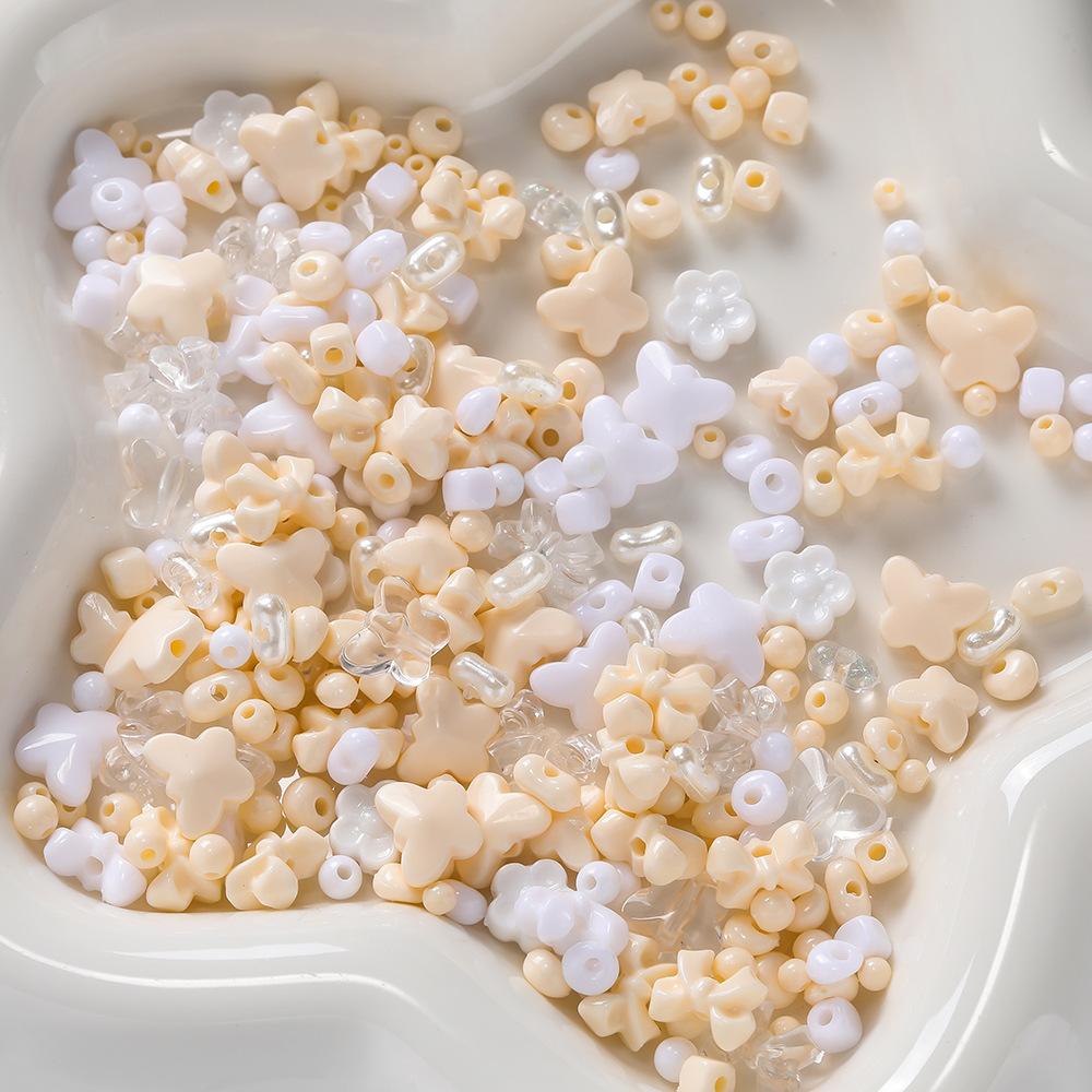 

Acrylic Same Color Mixed Bead DIY Beaded Bracelet Necklace Material 20G/bag