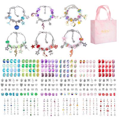 Bracelet Making Kit Beads Jewelry Charms Pendant Set DIY Craft for Children Birthday Gift