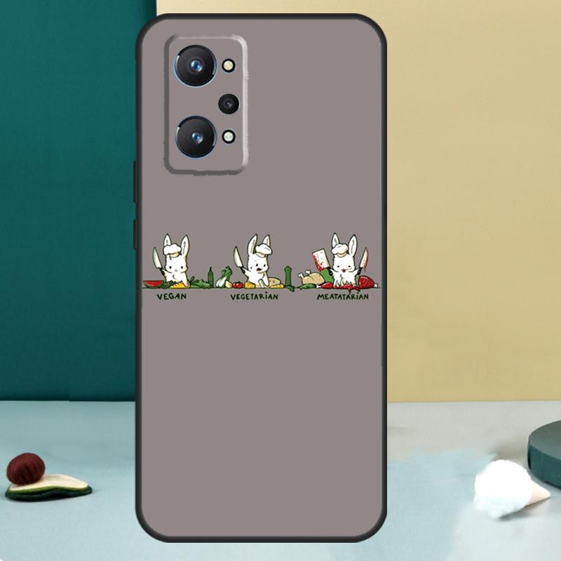 Vegan Vegetarian Quote For Realme 11 10 12 13 14 Pro Plus GT 7 6 5 Pro GT 6T C67 C61 C53 C51 C21Y C25S C75 C55 Case