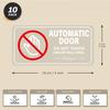 Automatic Door Car Sticker 4 × 2 Inches Vinyl Do Not Touch Driver Will Open Warning Sign Self Adhesive Removable Vehicle Taxi Decals Automatic