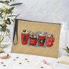 Merry Christmas Linen Storage Supplies Bags Travel Lipstick Bag Xmas Ornament Pouch Toilet Makeup Bolsas for Coffee Enthusiasts