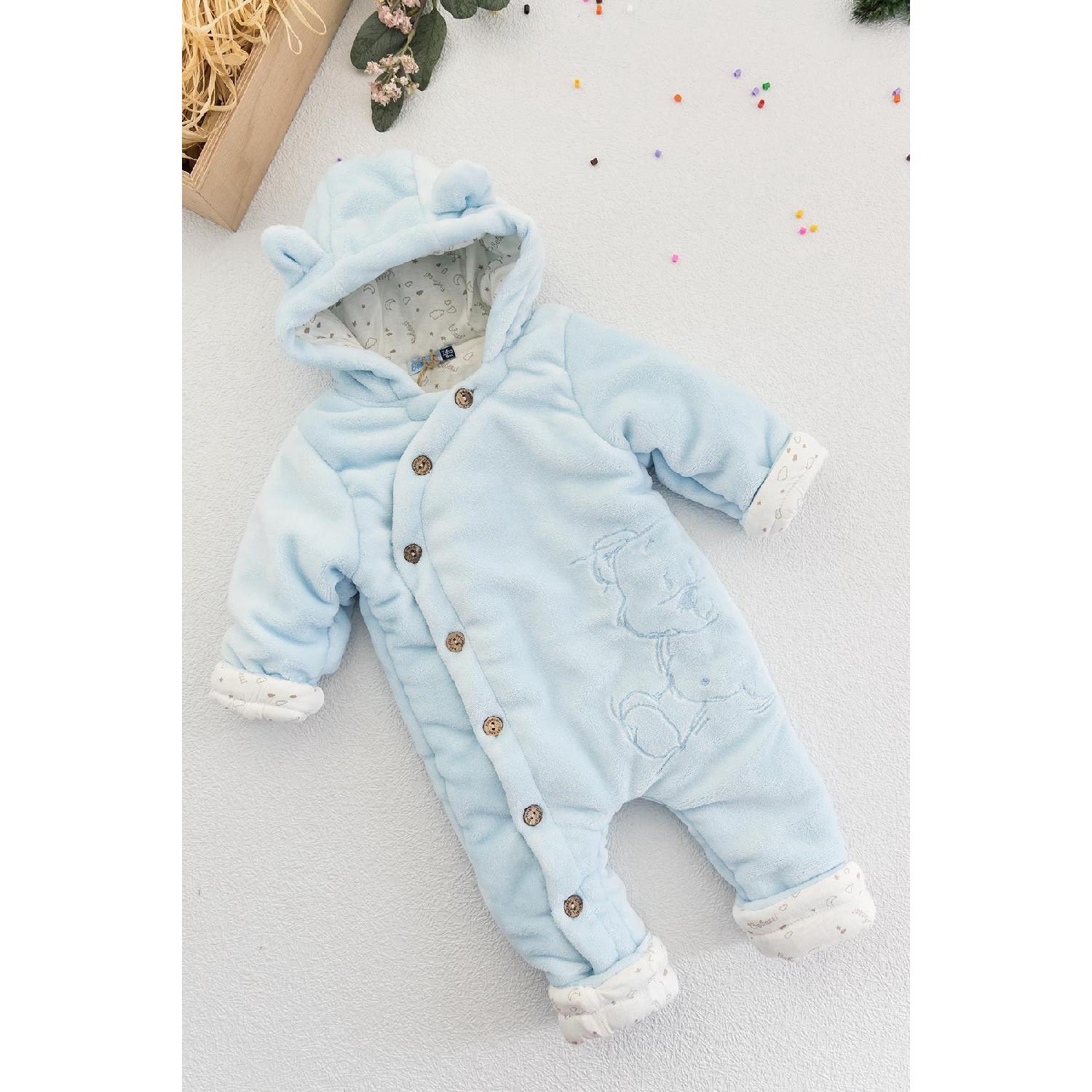 

Синий плюшевый комбинезон с изображением плюшевого мишки Welsoft для маленьких мальчиков-космонавтов 0-3 AY