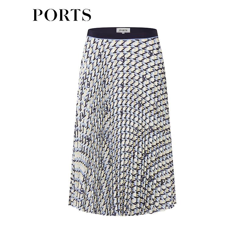 PORTS Women's Autumn Printed Pleated Skirt
