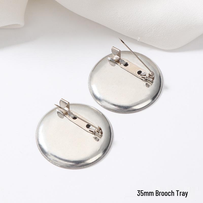 Safety Pin Brooch Base with Locking Head for Handmade DIY Corsage & Sweater Button Accessories