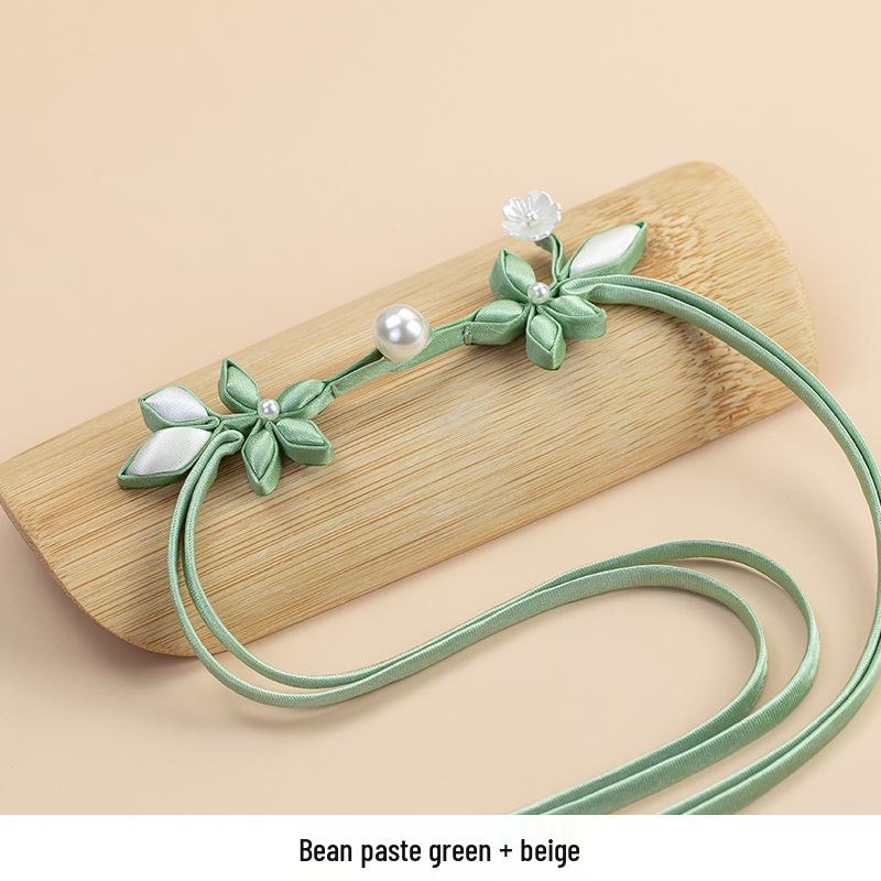 Cherry Blossom Pearl Buckle - Handmade Qipao Style Buttons for Hanfu & Tang Suit