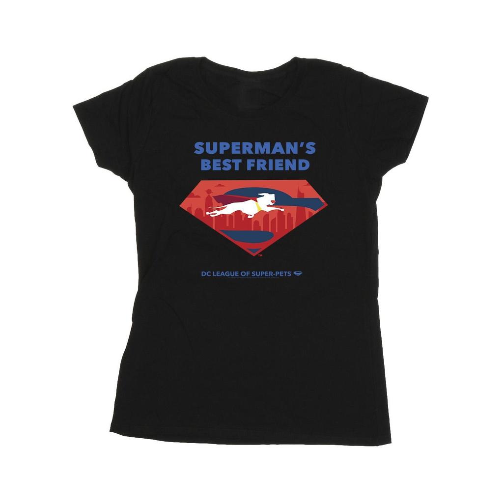 DC Comics Womens/Ladies DC Comics DC League Of Super-Pets Superman´s Best Friend Cotton T-Shirt