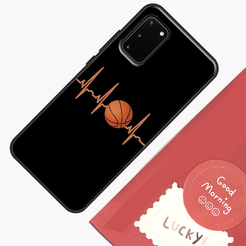 Basketball Heartbeat Phone Case For Samsung Galaxy S25 Ultra S20 S21 S22 S23 S24 Plus S9 S10 S24 FE Cover Shell