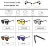 2218 2 In 1 Magnetic Clip On Sunglasses for Women Men Classic Plastic Frame For Night Driving Sunglasses UV400