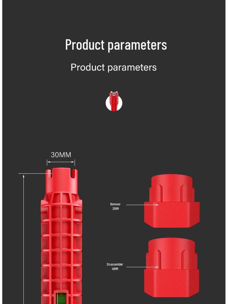Eight-in-One Multifunctional Faucet & Pipe Wrench Tool for Bathrooms