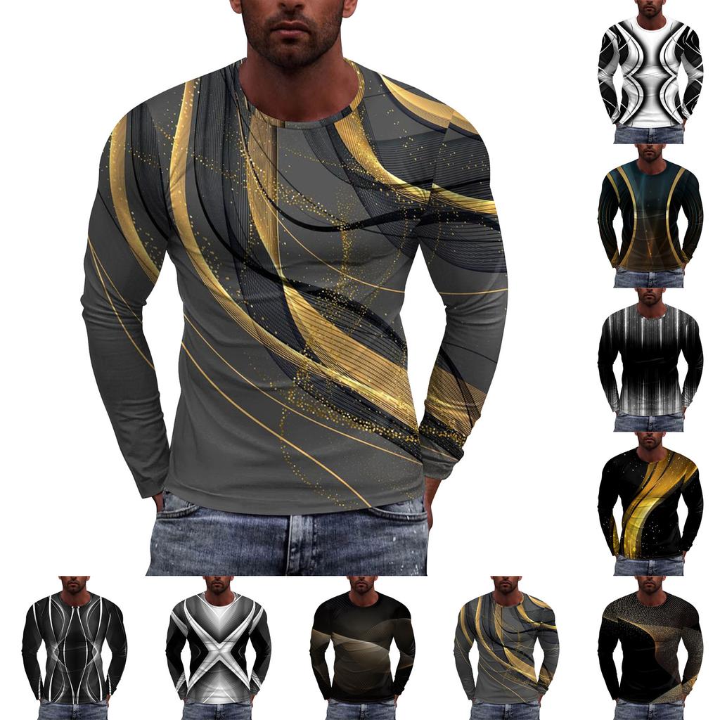 Tricou Bărbați O-Gât Îmbrăcăminte Îmbrăcăminte în aer liber mânecă lungă Imprimare Designer de modă Vintage