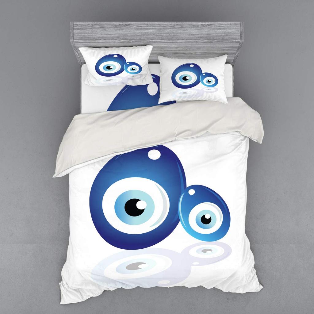 Evil Eyes Duvet Cover Sets For Teens Adults Exotic Bohemian Quilt Covers Bedroom Decor 2 Pillowcases 1 Duvet Cover No Comforter