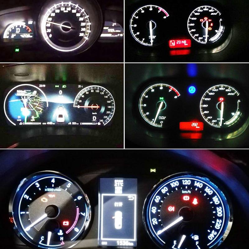 10pcs T5 LED 3014 2SMD No Polarity Auto Car Dashboard Lights Car Reading Instrument Panel Lamp Door License Plate Light