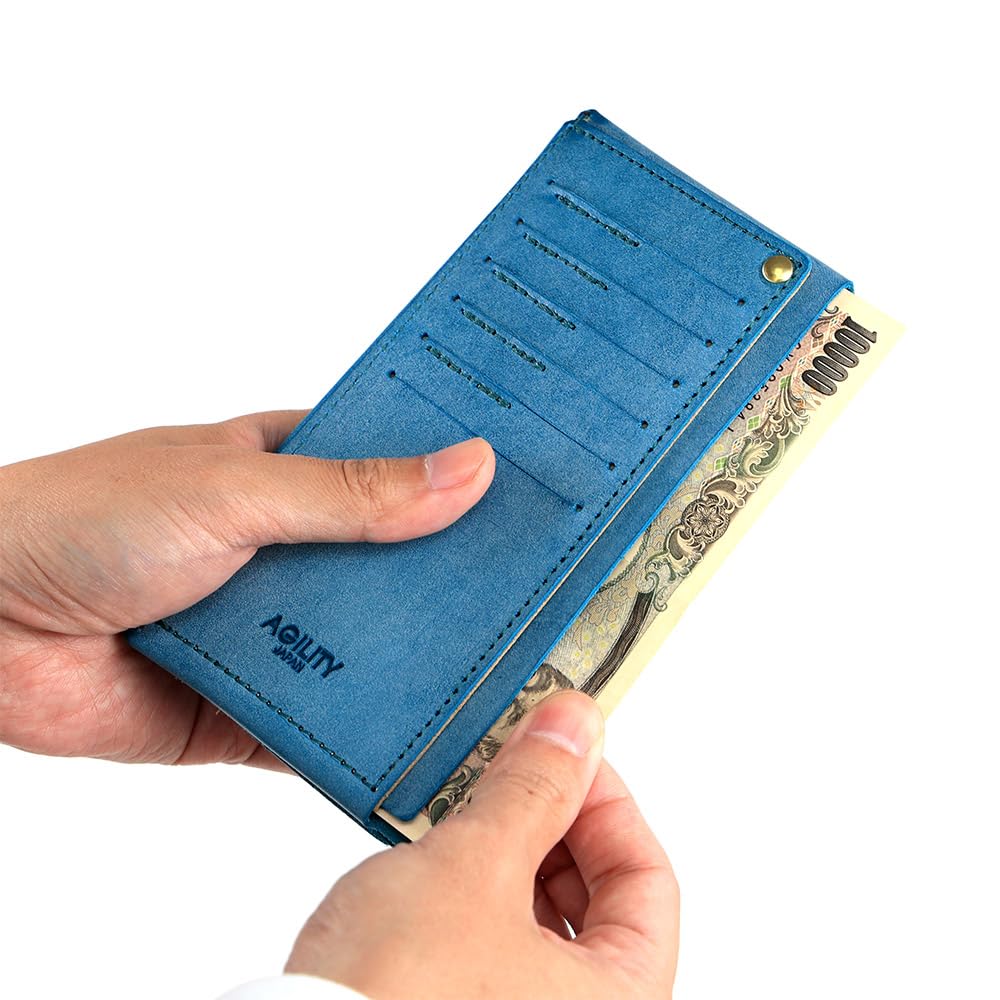 AGILITY affa Compact Wallet Thin Wallet Small Wallet Wallet Slim Thin Genuine Leather "Liquid Slim" Men's Women's