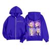 Kids Fashion Women's Lightweight Long Sleeve Zipper Hoodie Printed Hoodie With Pockets