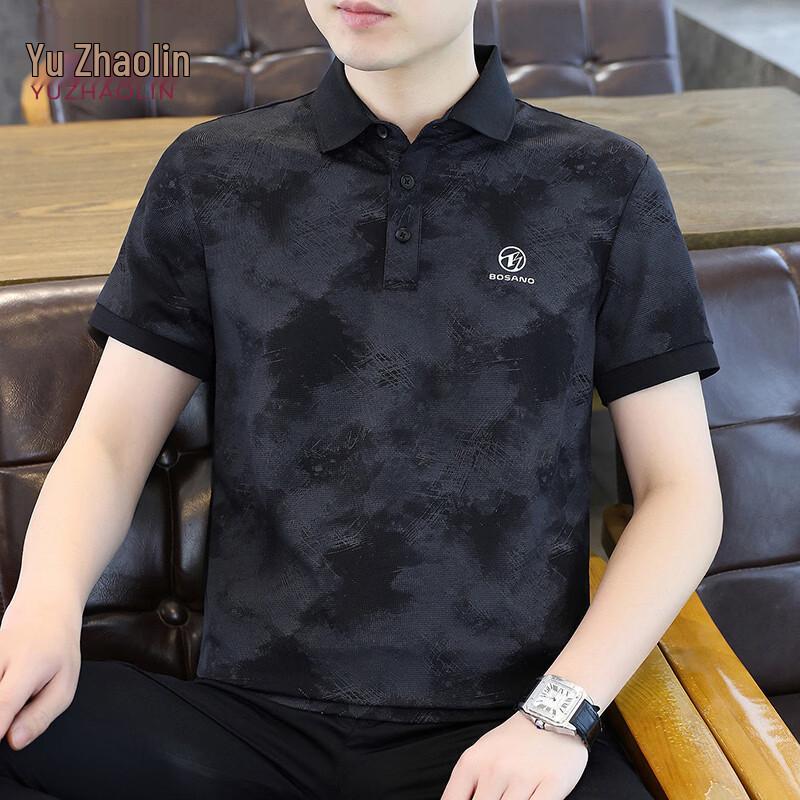 YUZHAOLIN Men s Lapel Polo Shirt 2XL