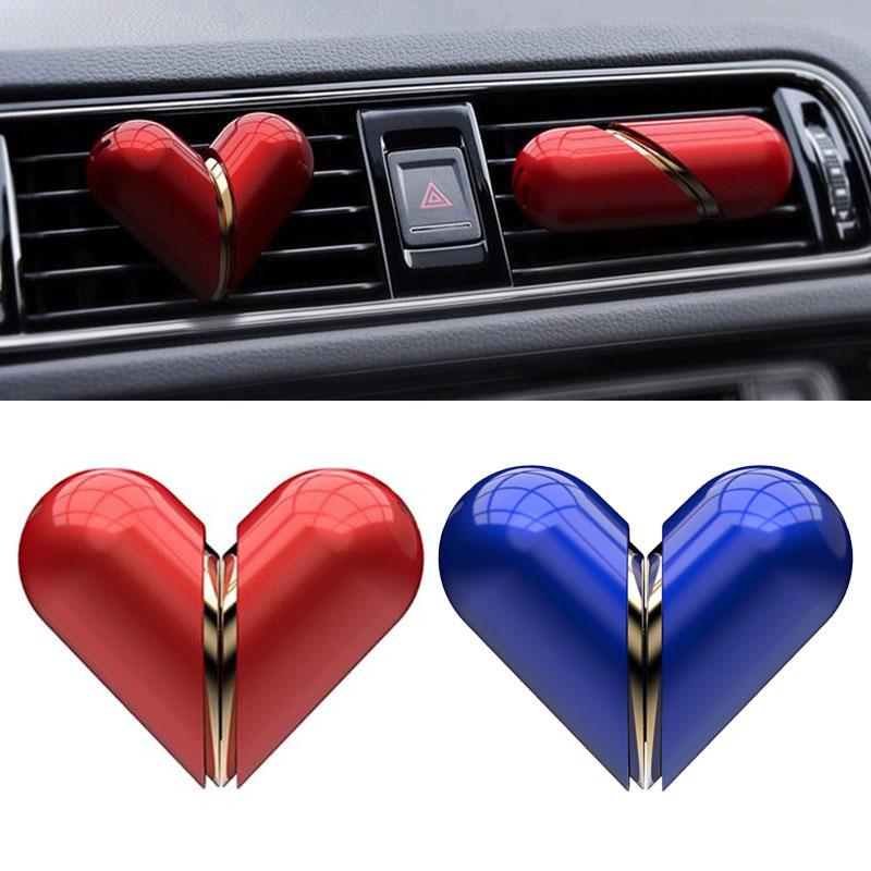 

Автомобильный ароматерапевтический диффузор в форме сердца Стойкий аромат Деформирующий деодорант на выходе воздуха Твердый автомобильный воздух Свежий