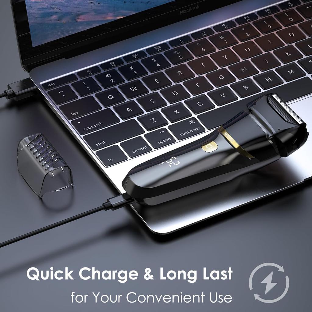 Electric Shaver For Men Rechargeable Shaving Razors Trimmer Machine Waterproof Foil Shaver with LED Display for Beard Trimming