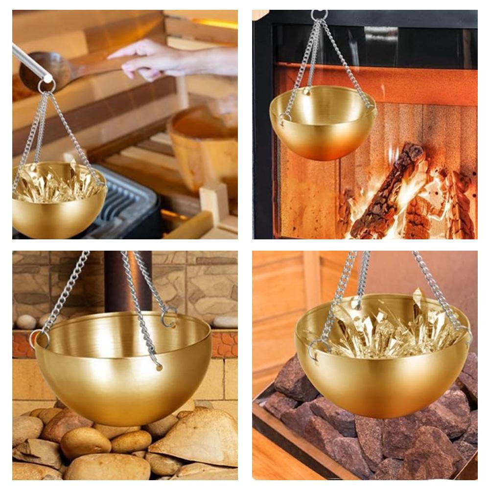 Sauna Oil Cup Sauna Aromatherapy Oil Holder Essential Oil Fragrance Diffuser Bowl Stainless Steel Bowl Essential Oil Diffuser