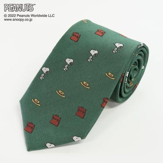 PEANUTS (Snoopy Necktie PEANUTS Necktie PN916758 Green)