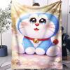 Doraemon Holds Jar Filled With Stars Print Blanket For Office Travel Comfort Leisure Camp Multifunctional Universal Blanket Gife