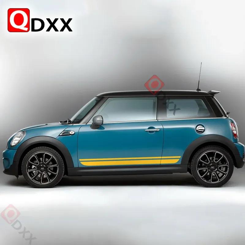 Auto Styling Haube Motorhaube Streifen Racing Seitenschweller Aufkleber Kofferraum Aufkleber für Mini Cooper R56 Hatch 2007-2013 Zubehör
