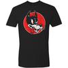 Retro Novelty Tee T Shirt Hot Rod Drag Race Chopper Cartoon Big Bad Wolf