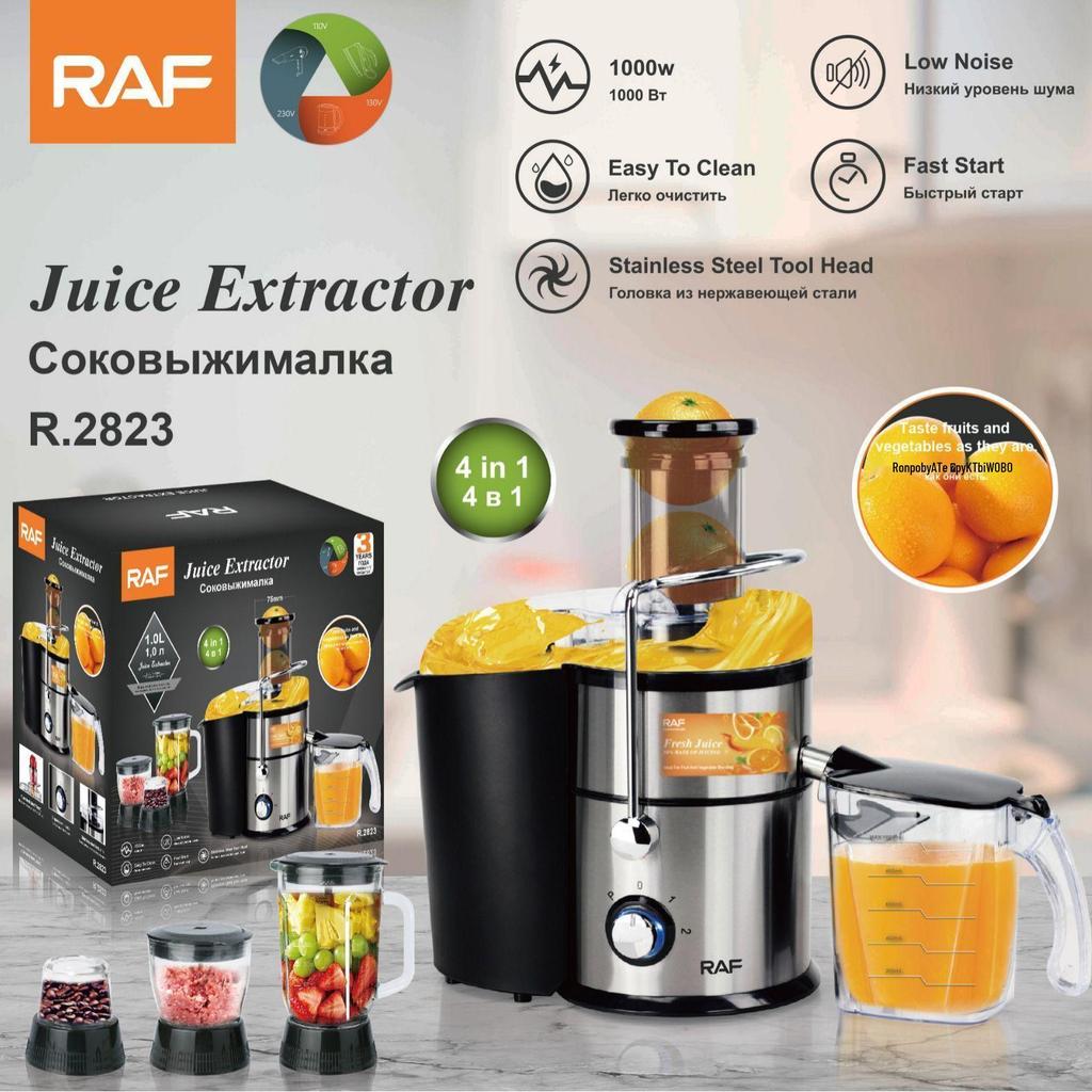 4-in-1 Multifunctional Juicer & Grinder: European Standard, Pulp-Free Food Processor