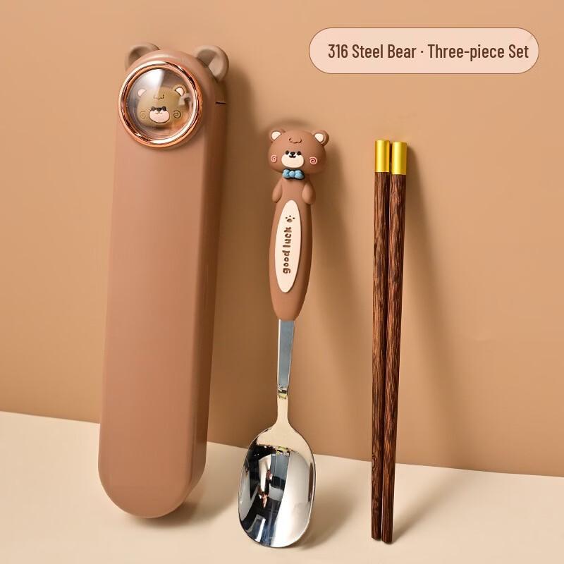 Abay Portable Cartoon Rabbit Cutlery Set